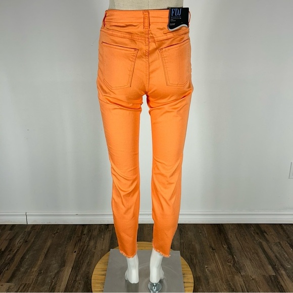NWT Olivia FDJ jeans mid rise ankle raw hemmed 4 - Picture 7 of 15
